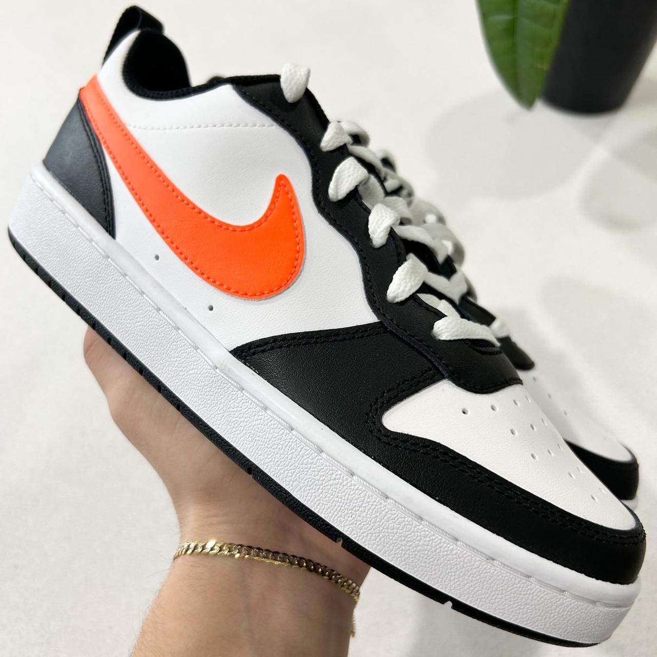 womens white and orange nike shoes