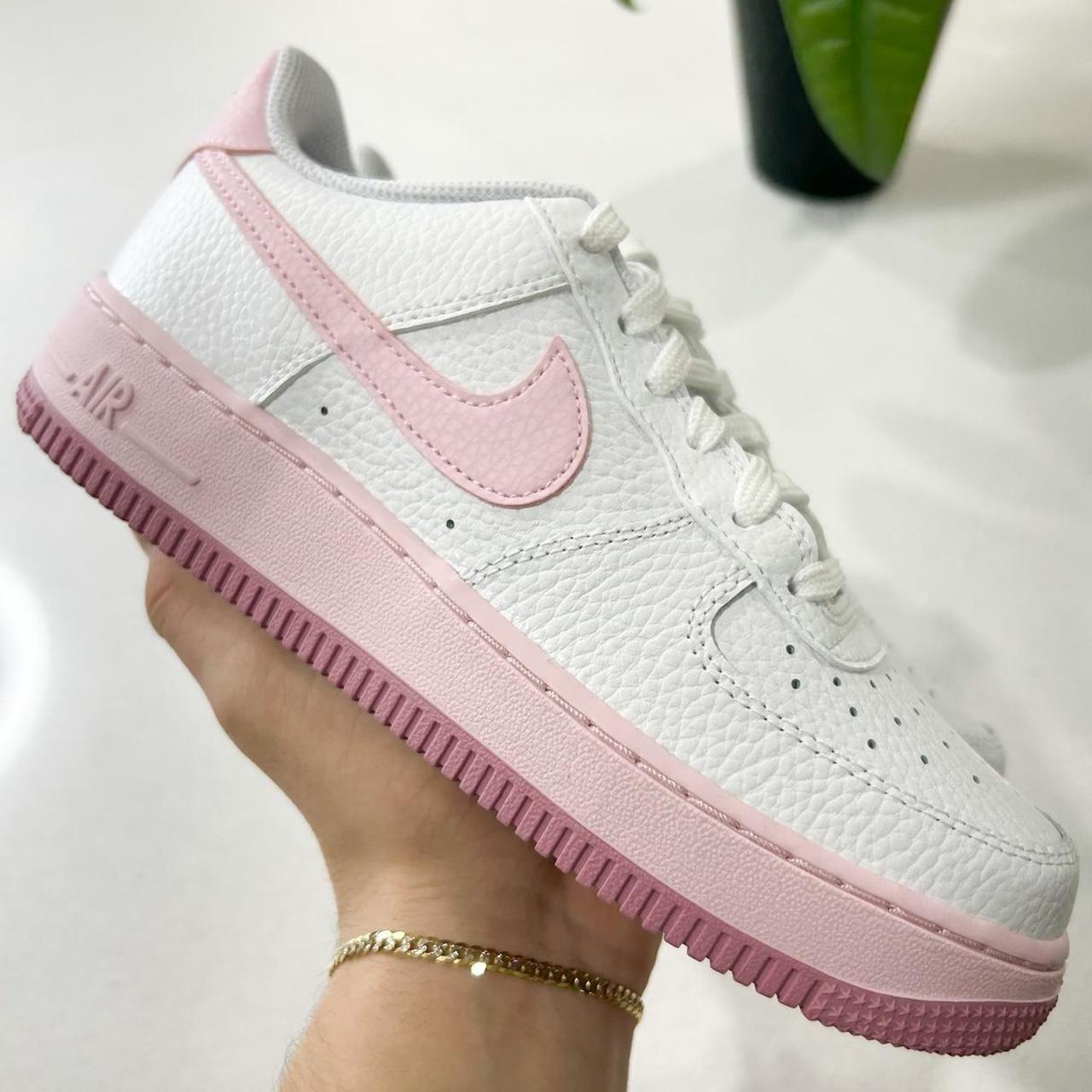 🤍💖 New Nike Air Force 1 Low White Pink Sneakers 🌸... - Depop