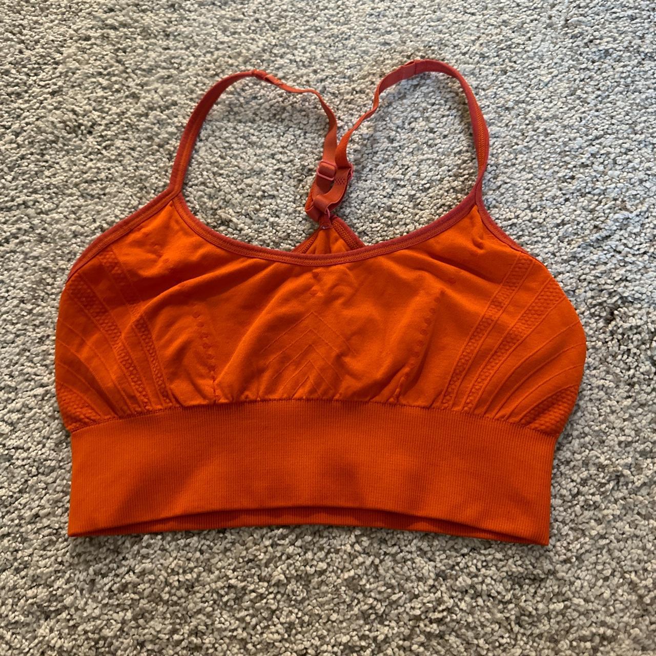 Orange Sports Bra Size S worn a few times - Depop