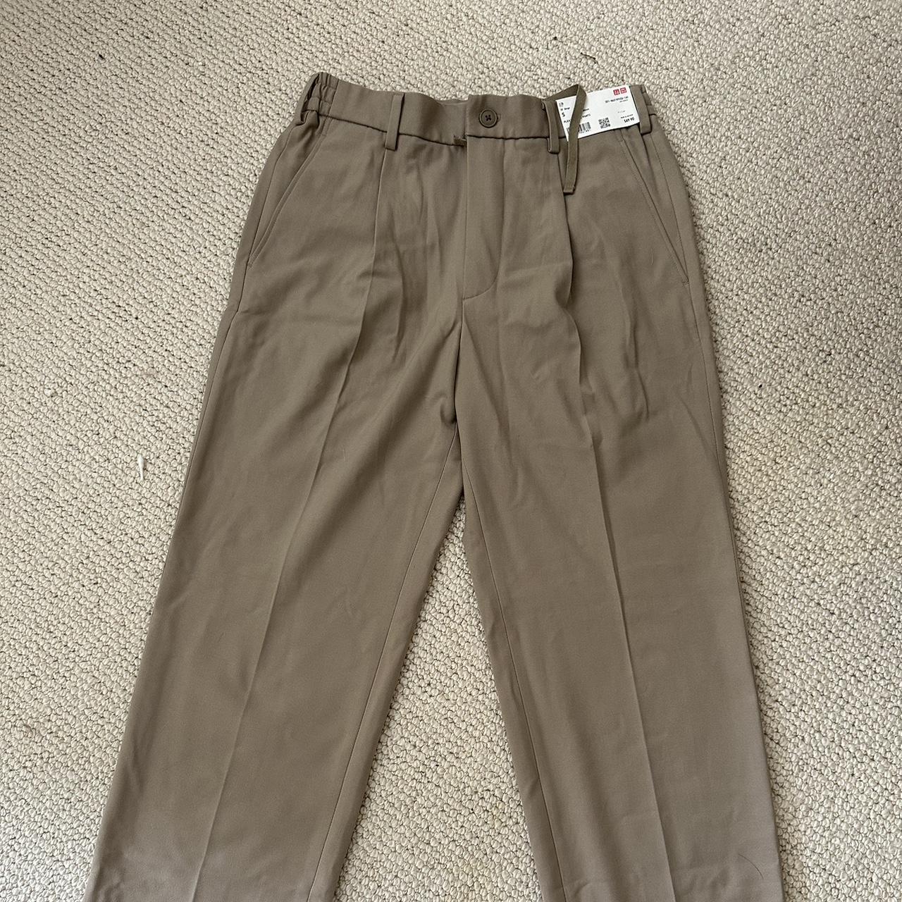 Men’s Khaki pleated wide leg pants from Uniqlo. ... - Depop