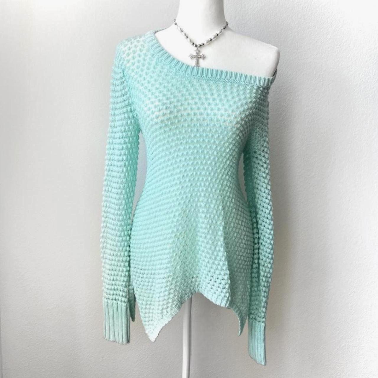 Y2K open knit sweater 🐚 Mermaid cover up, brand no... Depop