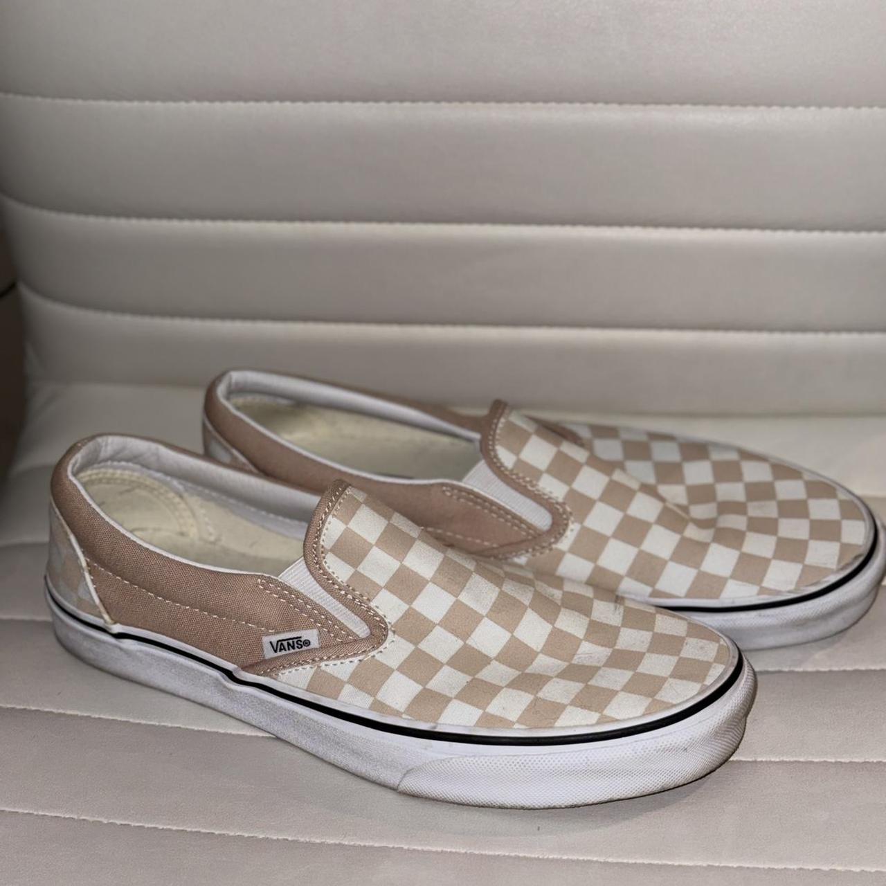 Checkered vans tan hotsell