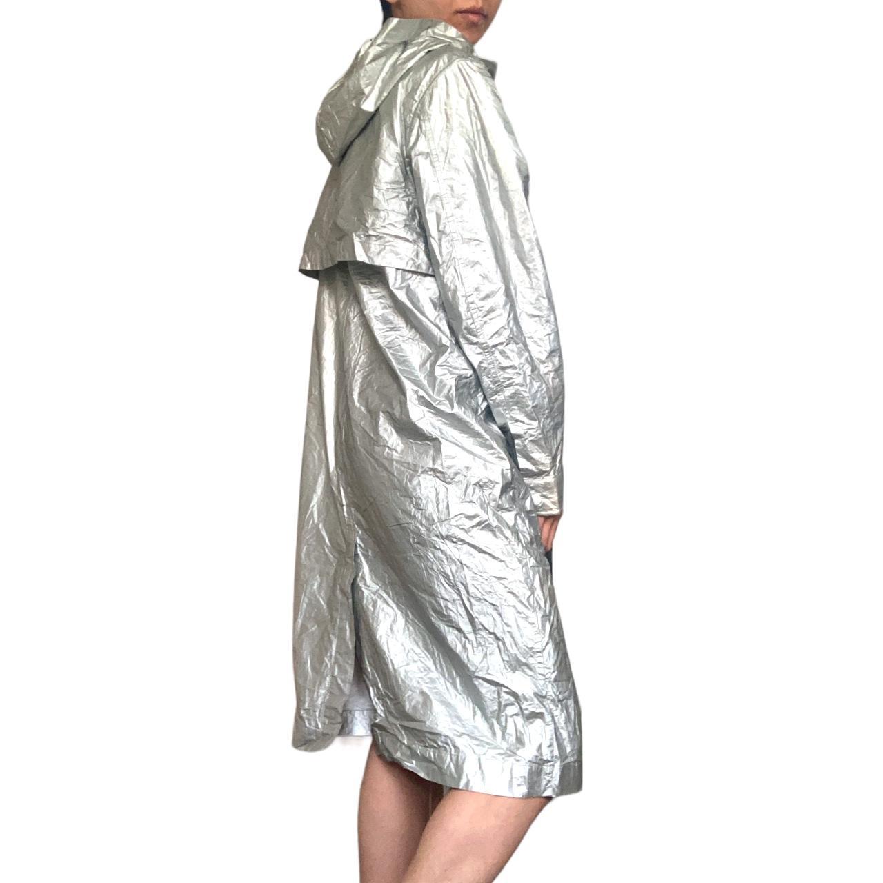 T Alexander Wang Raincoat in silver reflective poly