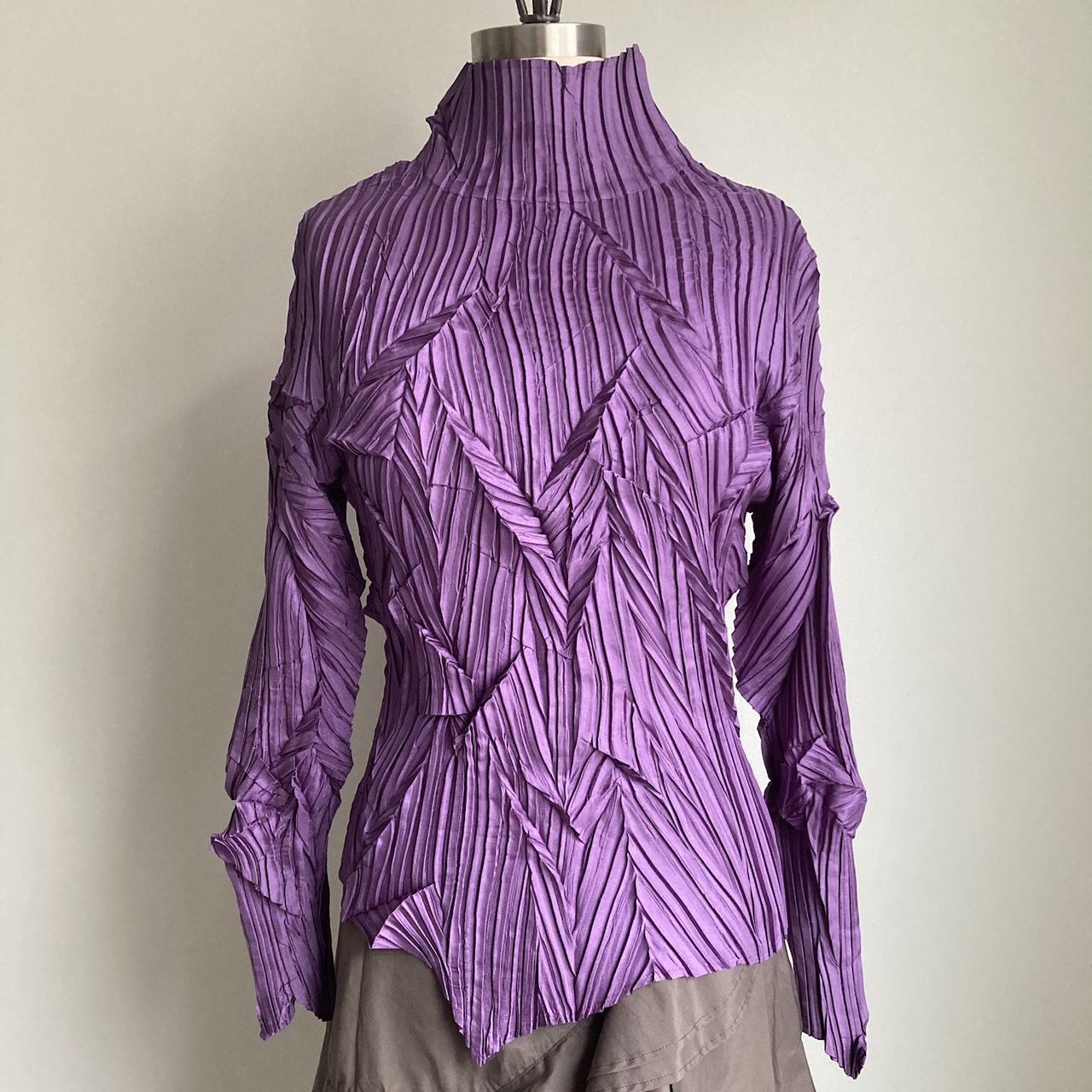Ritsuko Shirahama asymmetrical pleated purple | Depop