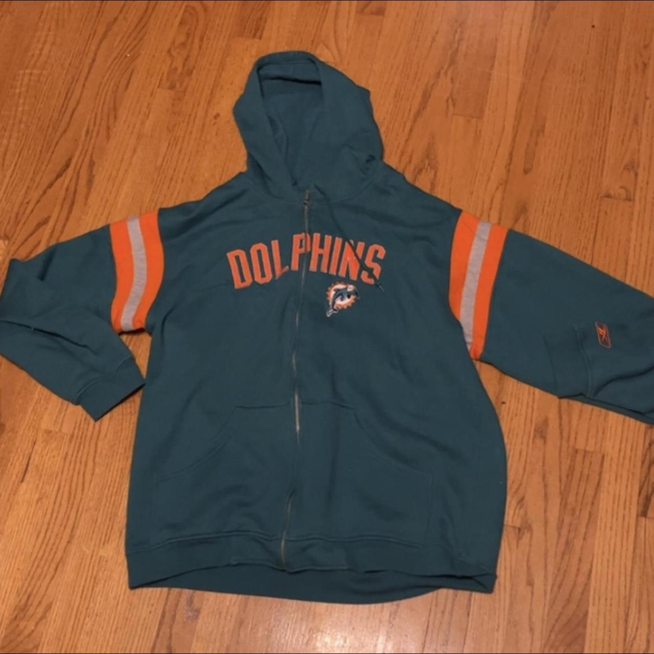 00s Miami Dolphins Reebok Hoodie • Size: Extra - Depop