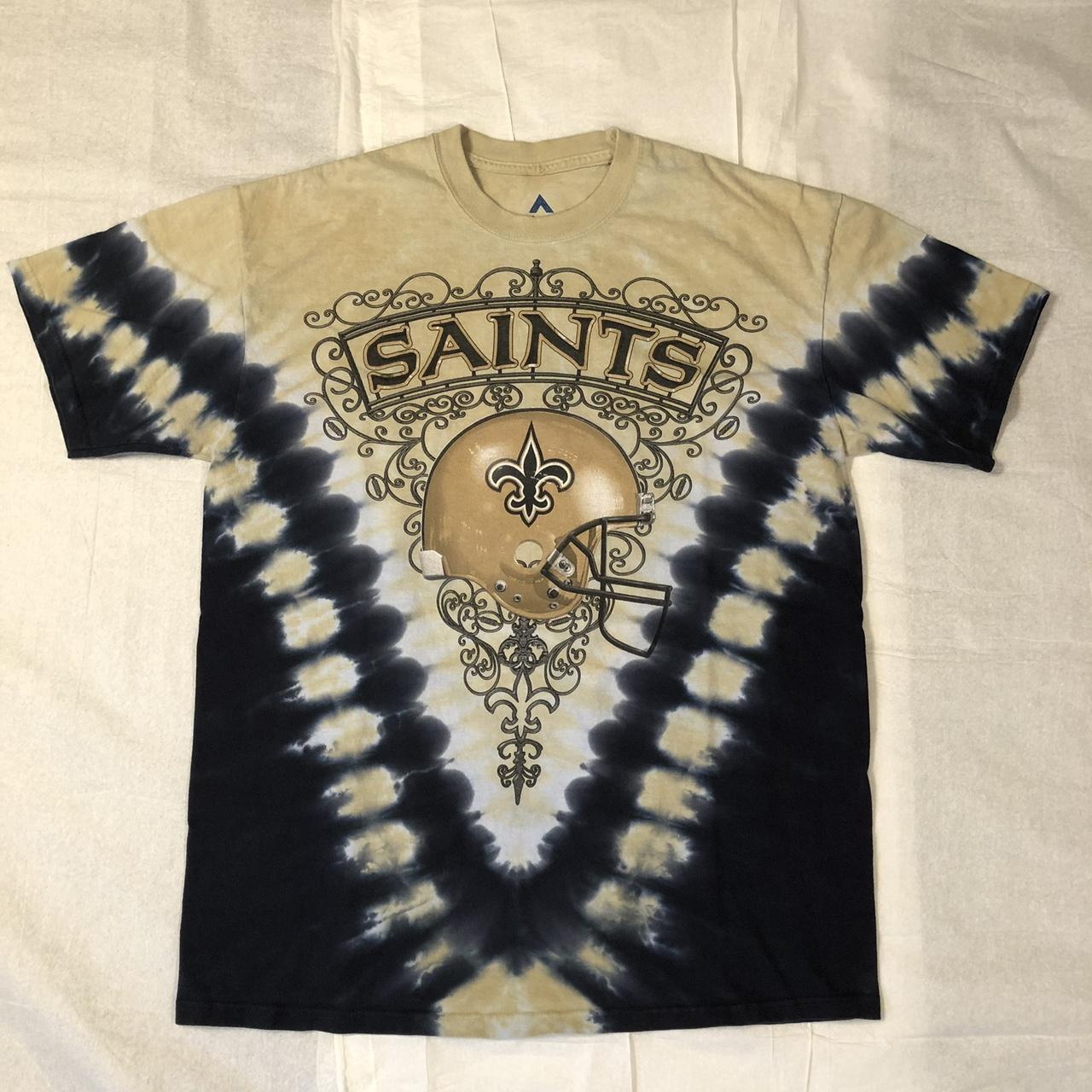 NFL New Orleans Saints Tie-Dye Premium T-shirt - Gold/Black