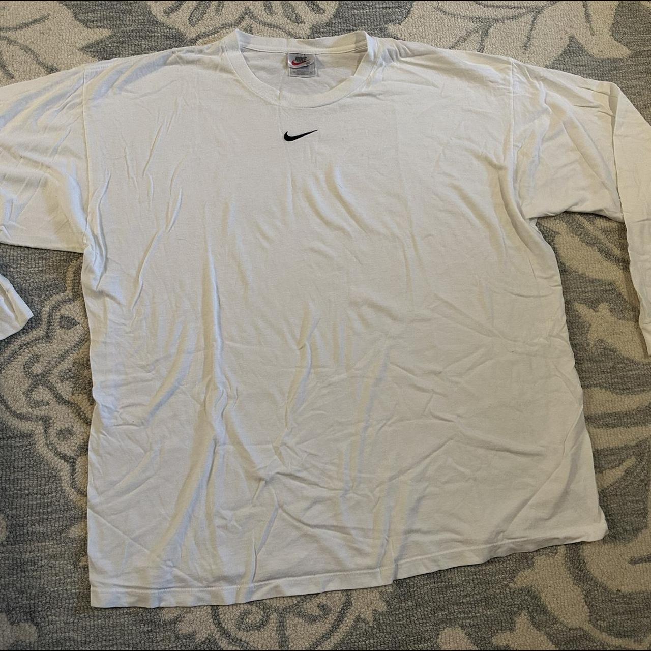 Vintage Nike Long sleeve white shirt XXL - Depop