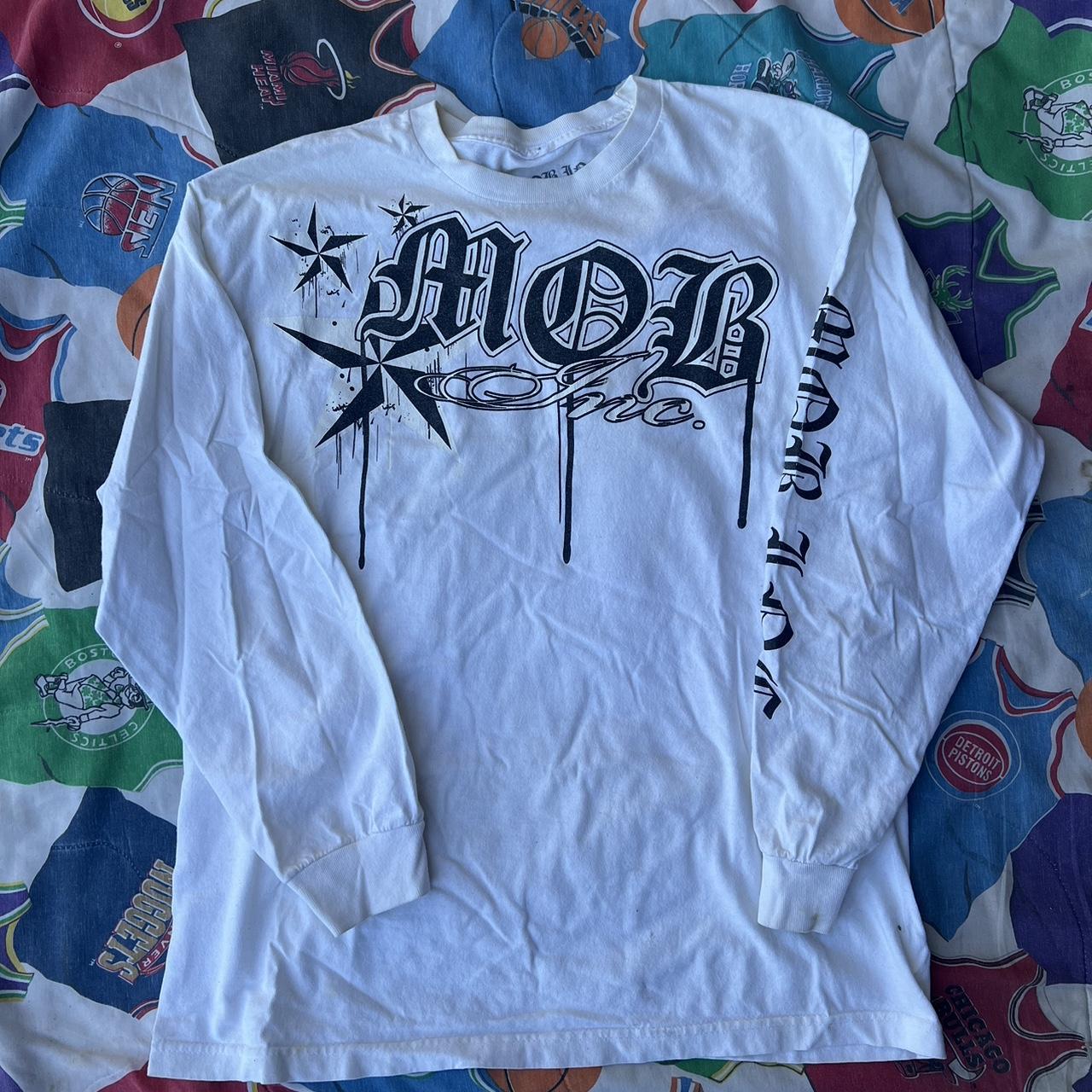 Y2K Mob Inc T Shirt in good condition. FLAWS ARE... - Depop