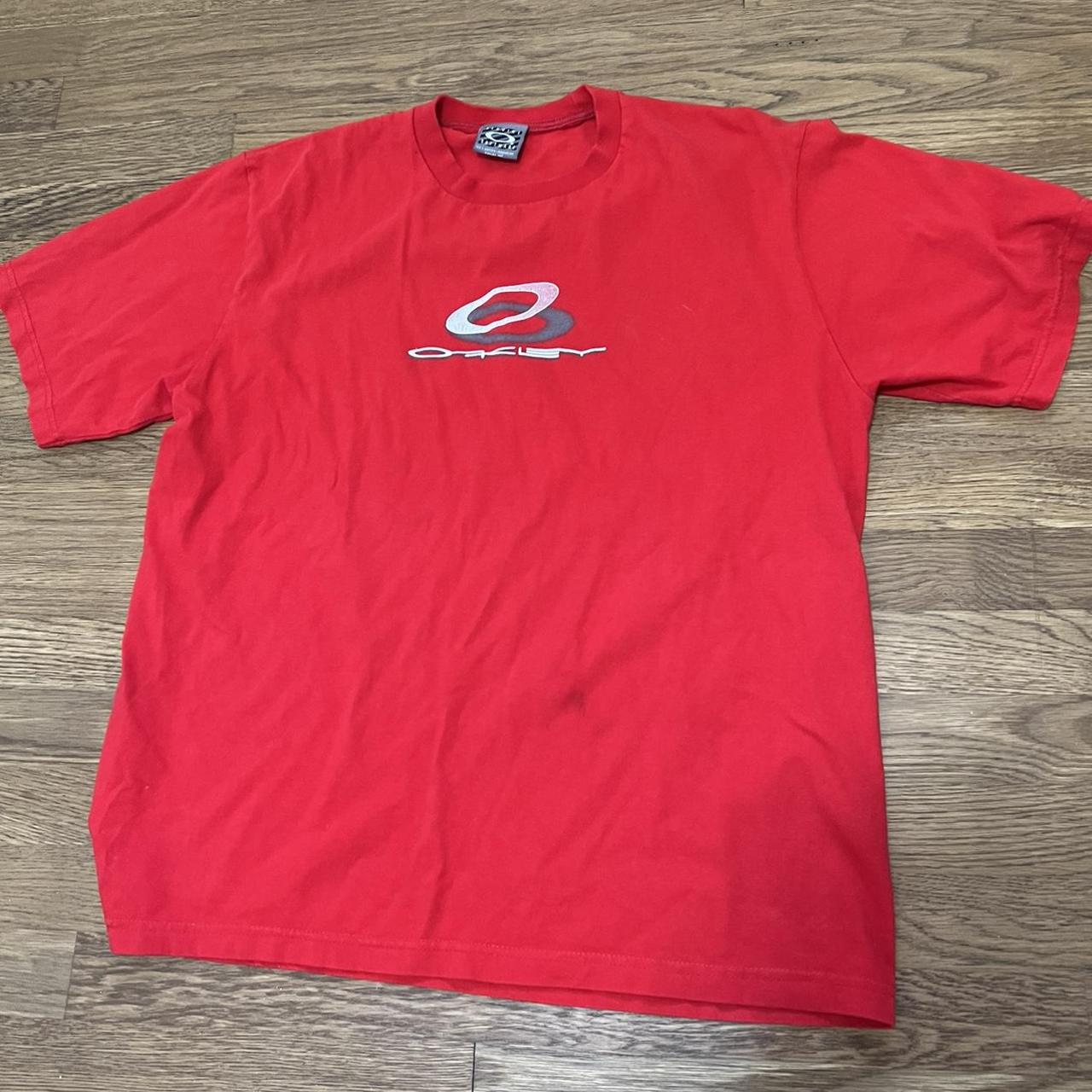 Oakley Men's Red T-shirt | Depop