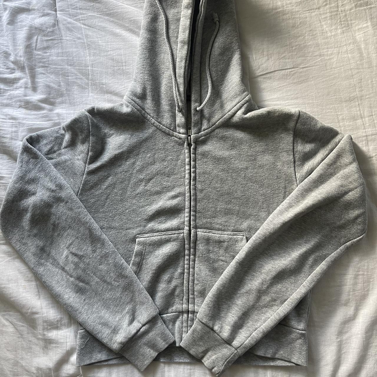 brandy melville cropped hoodie 🩶 has some... - Depop