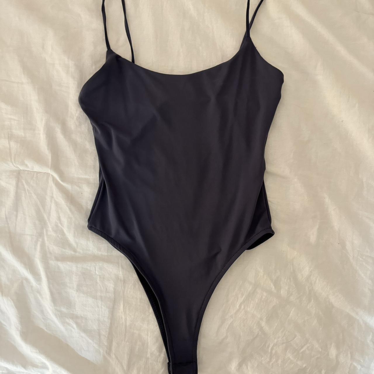 zara bodysuit 💙 color is a navy blue material is... - Depop