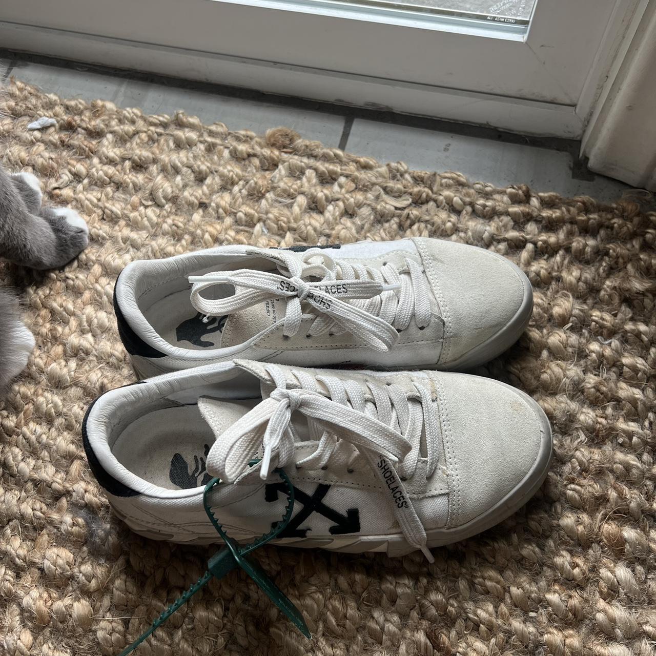 OFF WHITE canvas and suede sneaker size 38 Depop