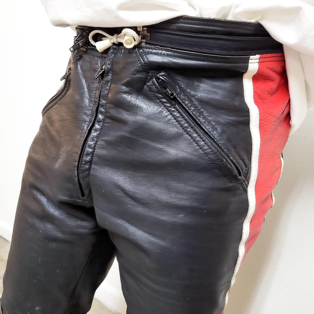 Harley-Davidson Black Leather Biker Pants Brand: - Depop