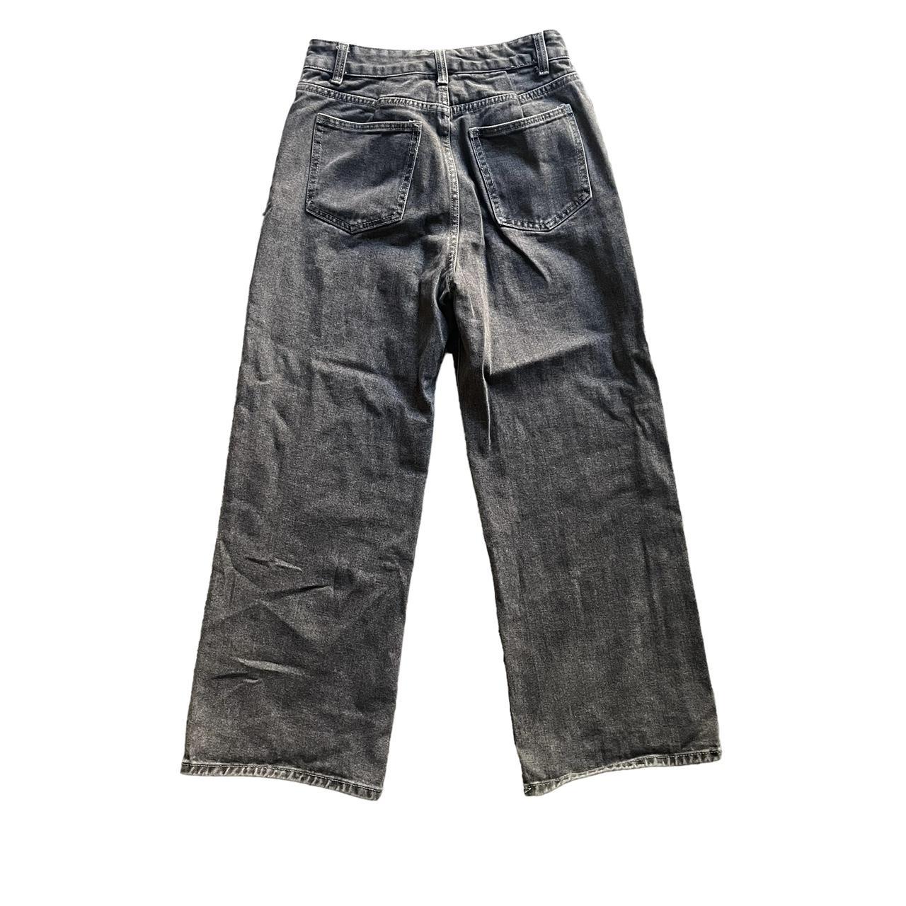 Wide leg high rise grey denims Size: 29x26 Request... - Depop