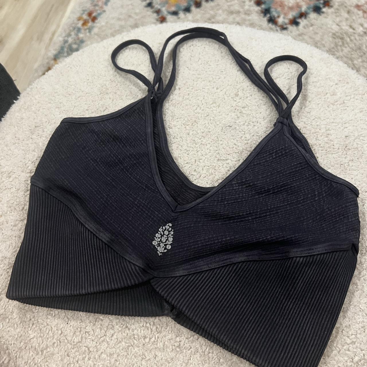 Free people crop top / sports bra. Worn a couple - Depop