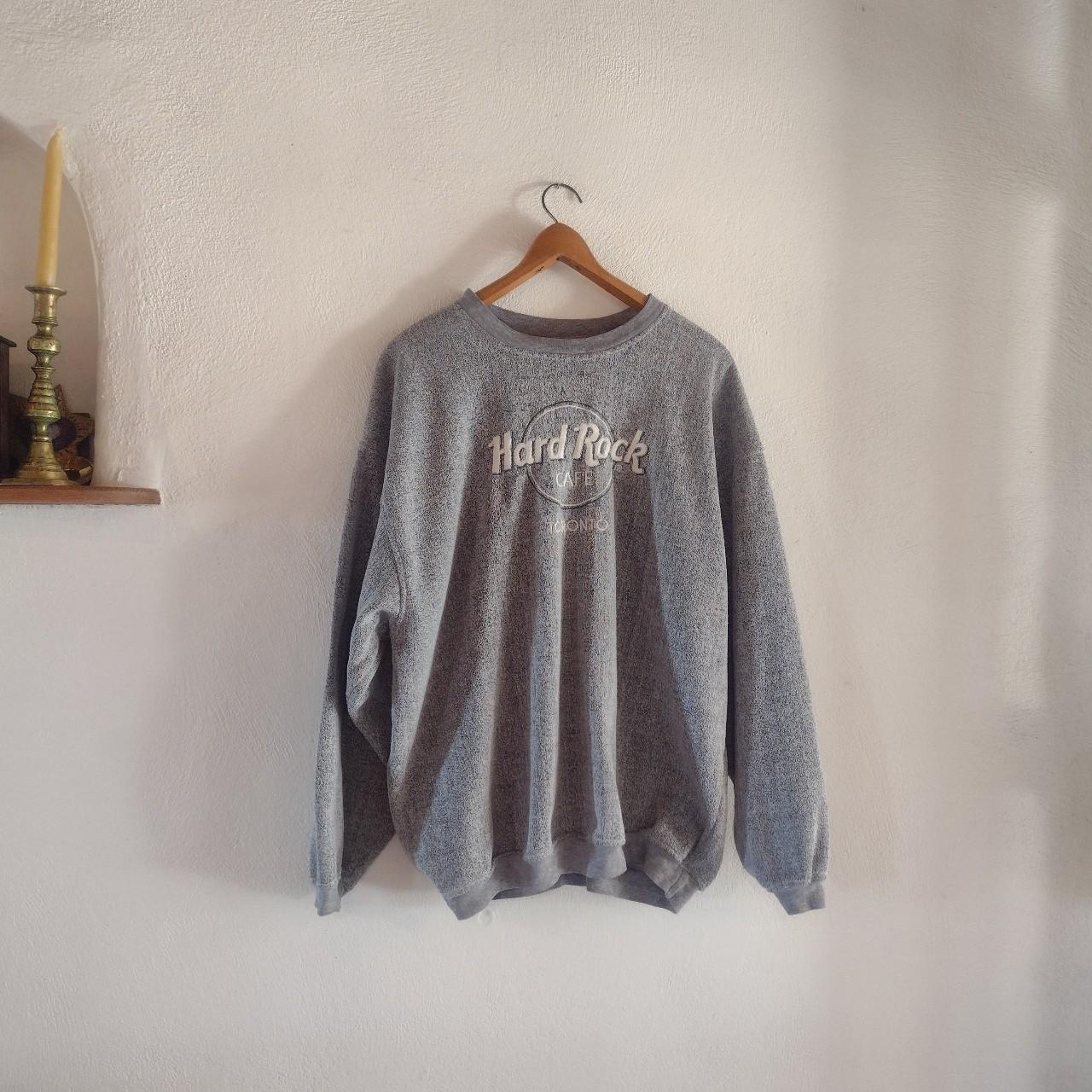 Hard Rock Cafe Men's Grey Sweatshirt | Depop