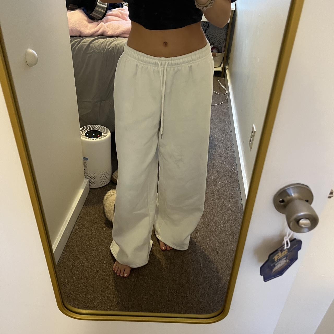 Edikted White Sweatpants Pictures of the pants worn... - Depop