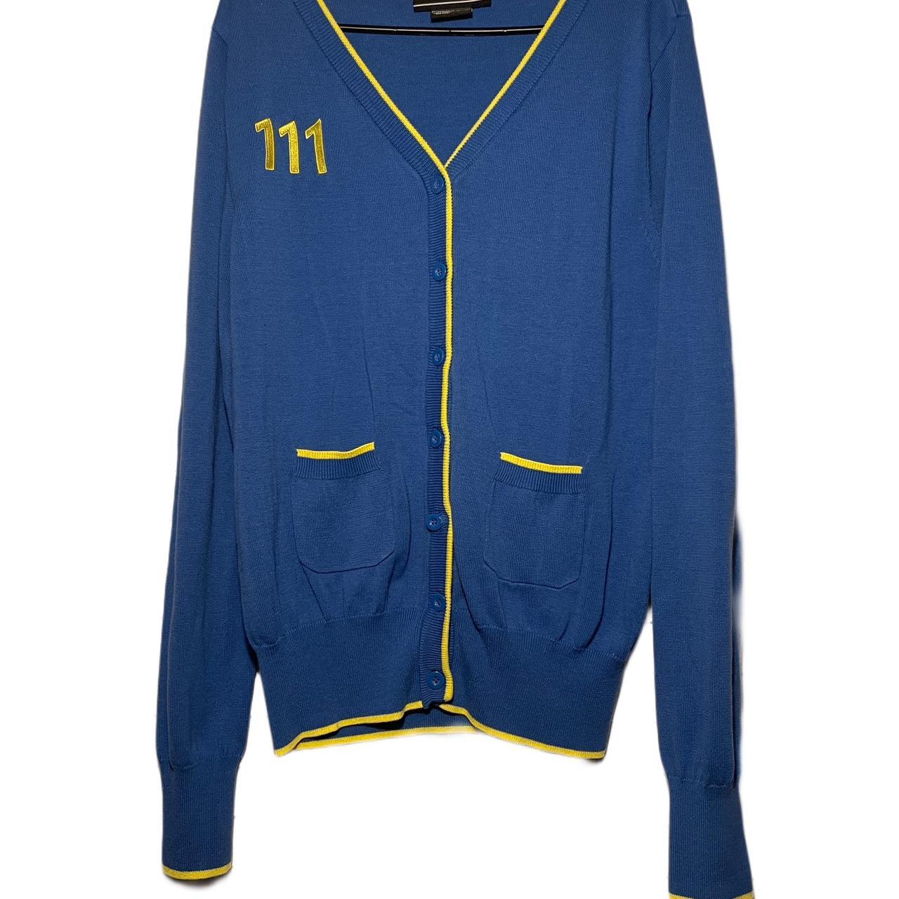 Bethesda fallout vault 111 knit cardigan button up... | Depop
