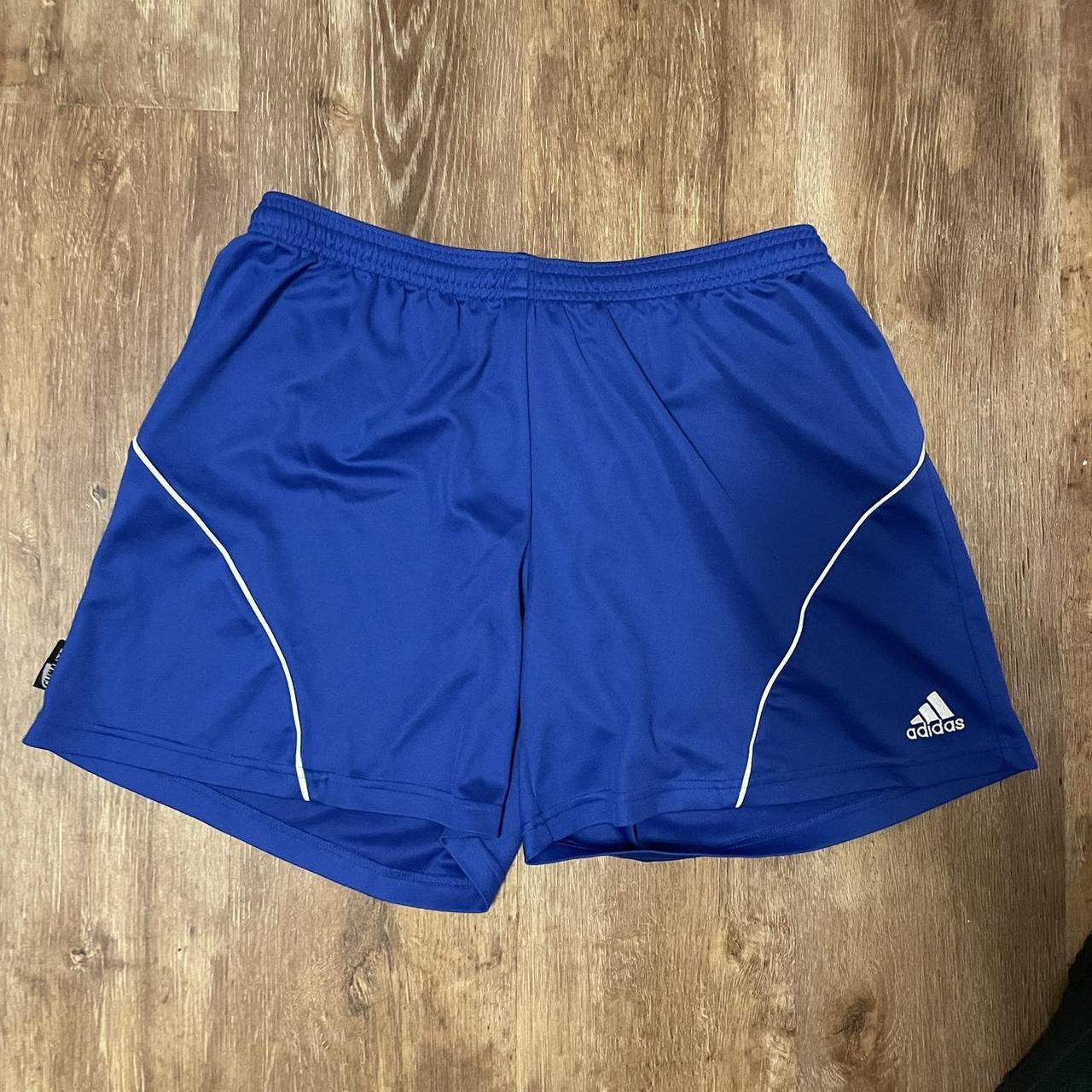 Adidas Men's Blue and White Shorts | Depop