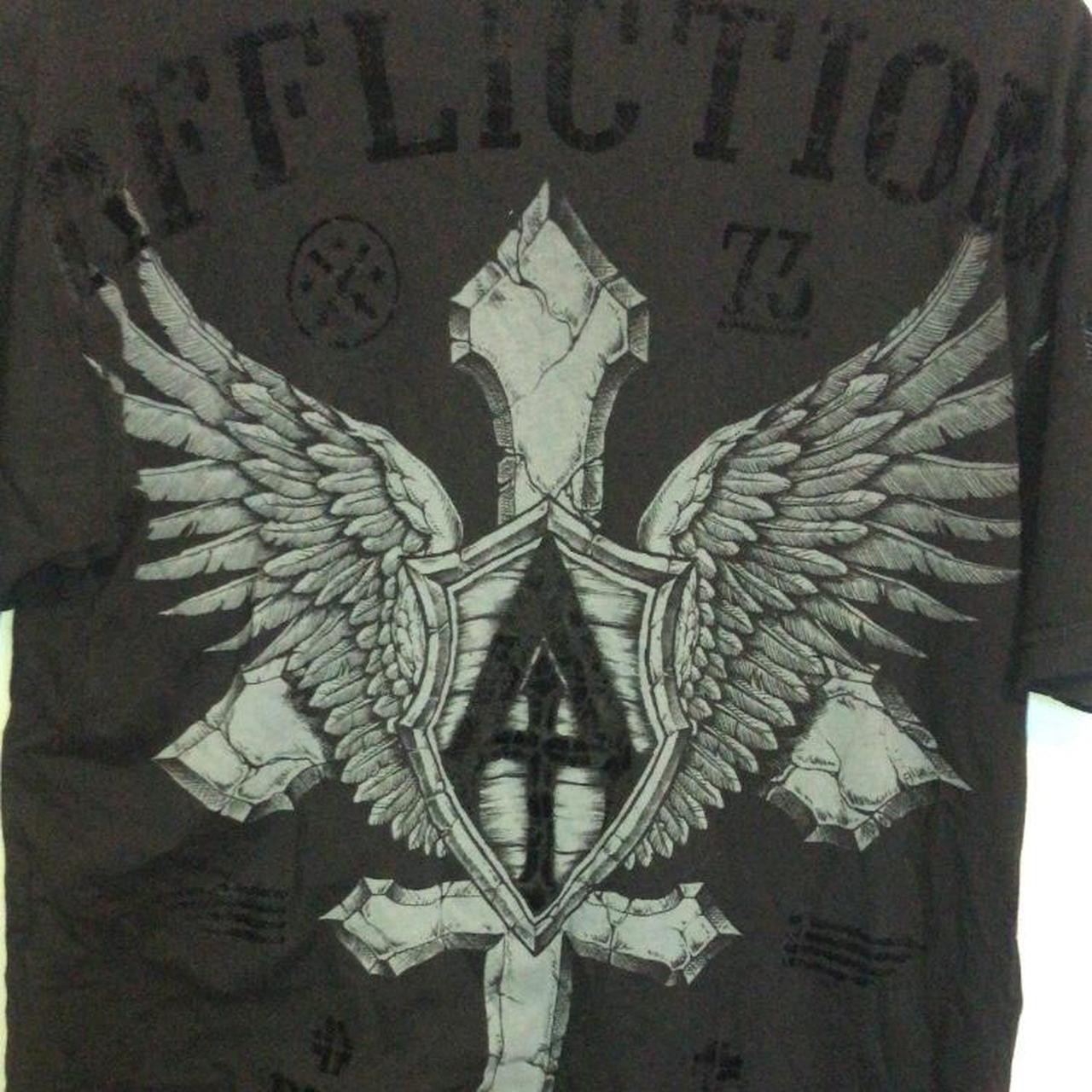 RARE affliction wing cross t shirt. Size large. My... - Depop