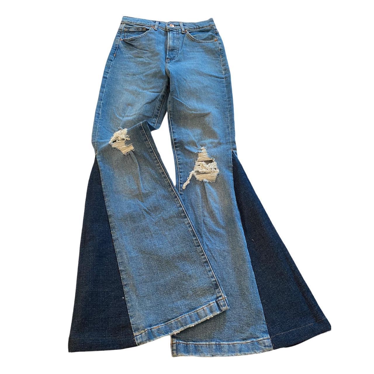 Express wide leg flare on sale jeans