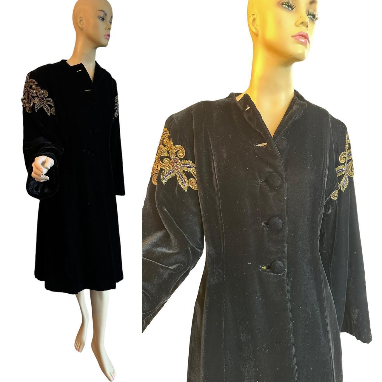 Black velvet cape coat on sale