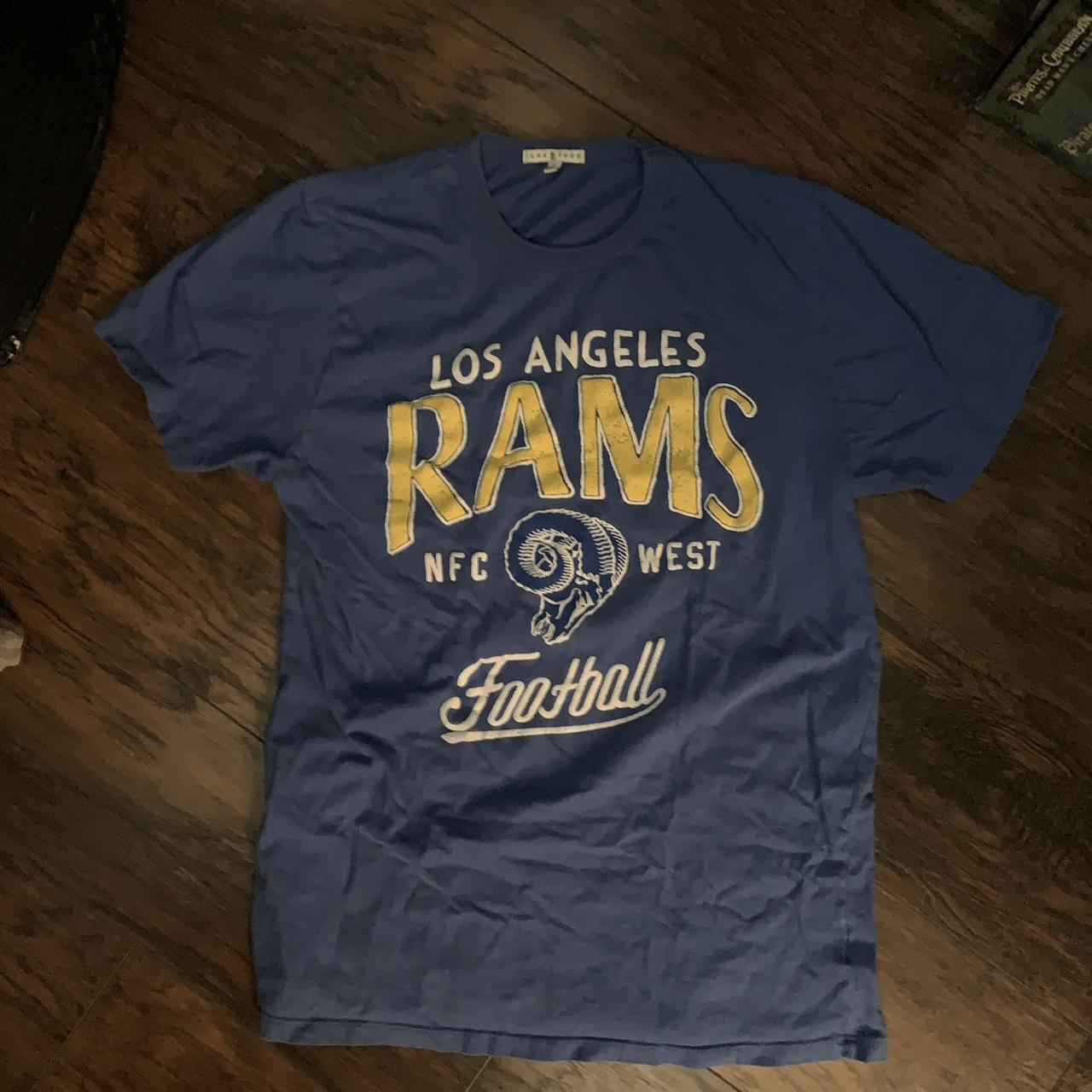 Junk Food Clothing, Tops, Junk Food La Rams Football Los Angeles T Shirt  Tee Blue Yellow