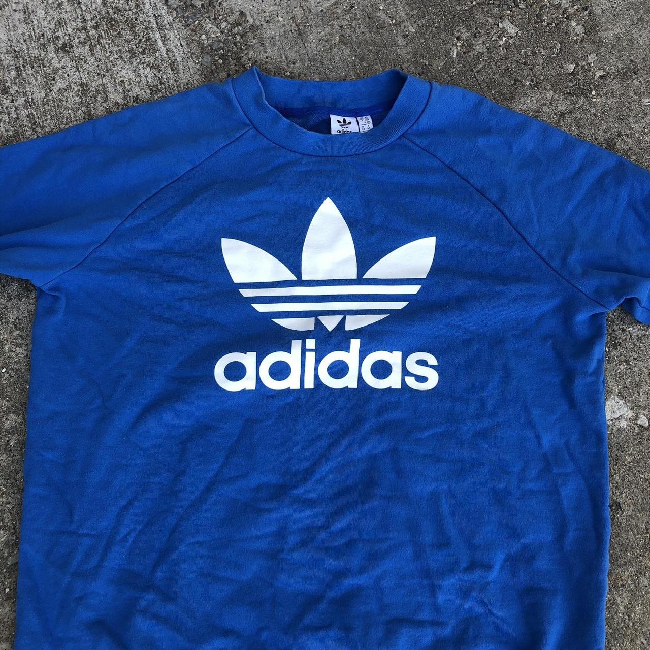 Adidas Women's Blue Sweatshirt | Depop