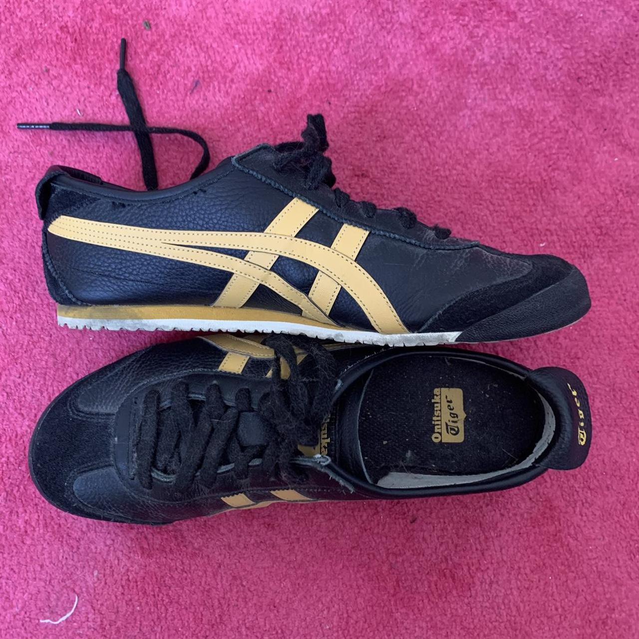 Black and yellow onitsuka tiger sneakers. Thrifted... - Depop