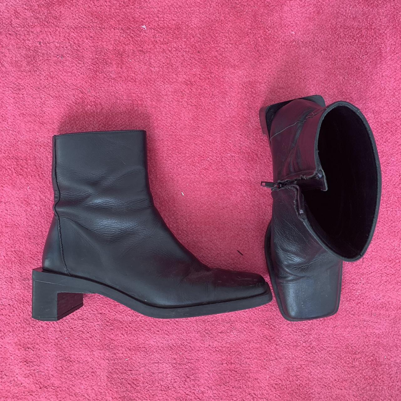 Zara square hotsell toe boots