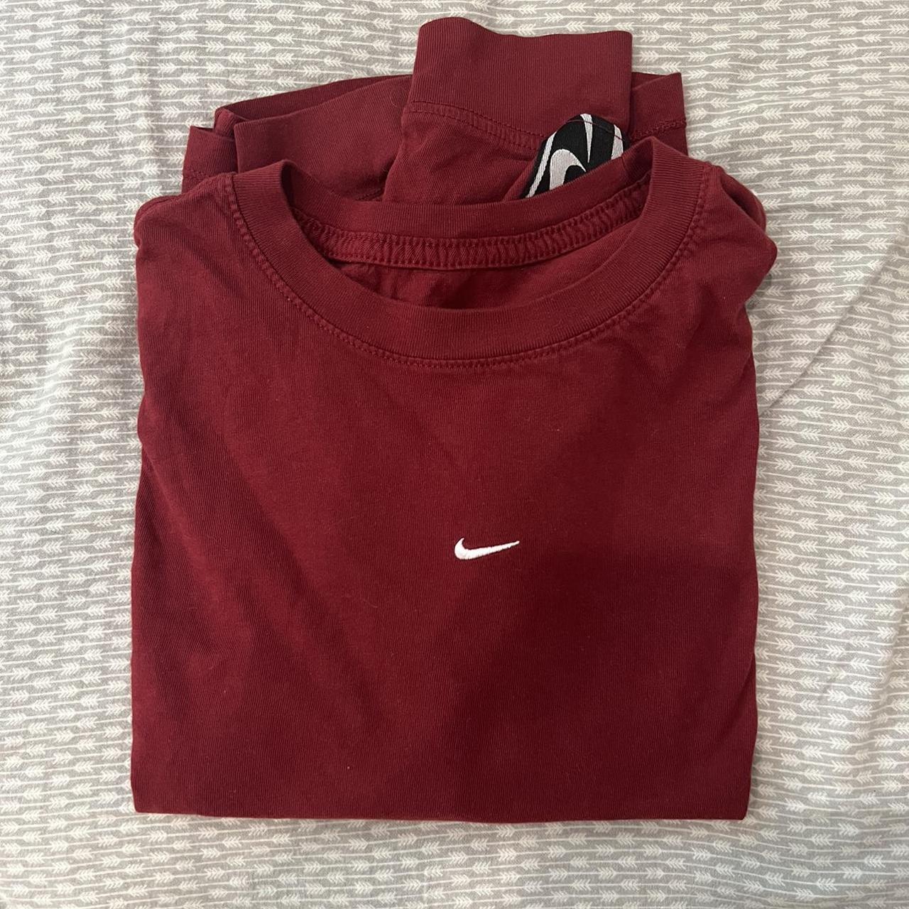Nike maroon long sleeve shirt!! Lightly worn Depop