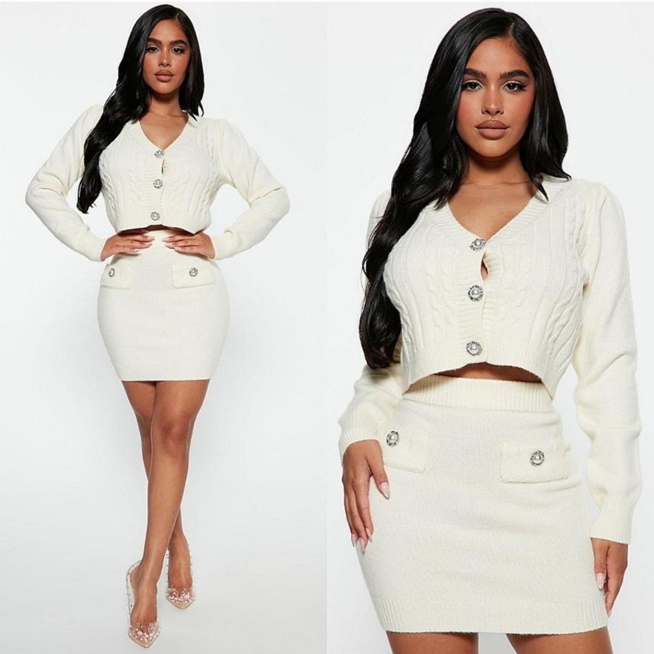 Fashion nova white pencil skirt hotsell