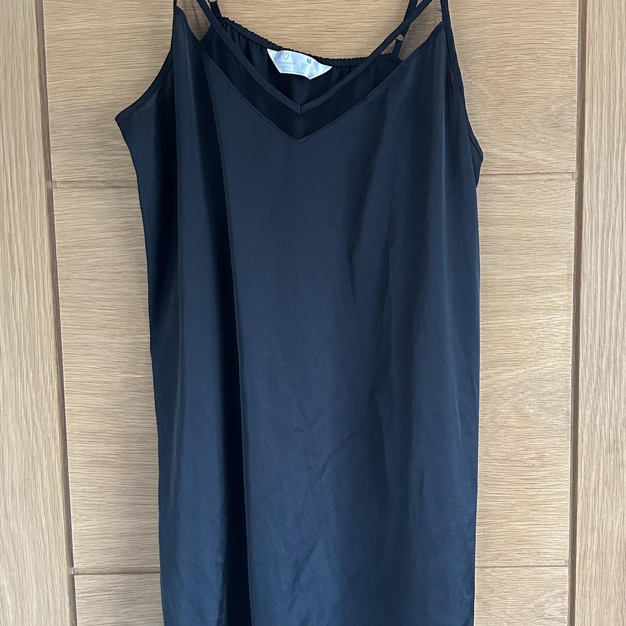 Primark black satin slip dress/nighty🖤 Adjustable... Depop