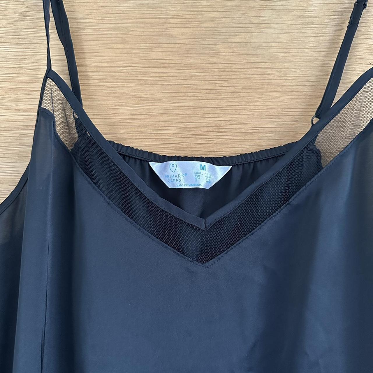 Primark black satin slip dress/nighty🖤 Adjustable... Depop