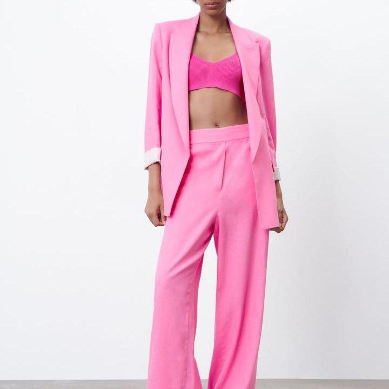 Zara Women's Pink Jacket Depop