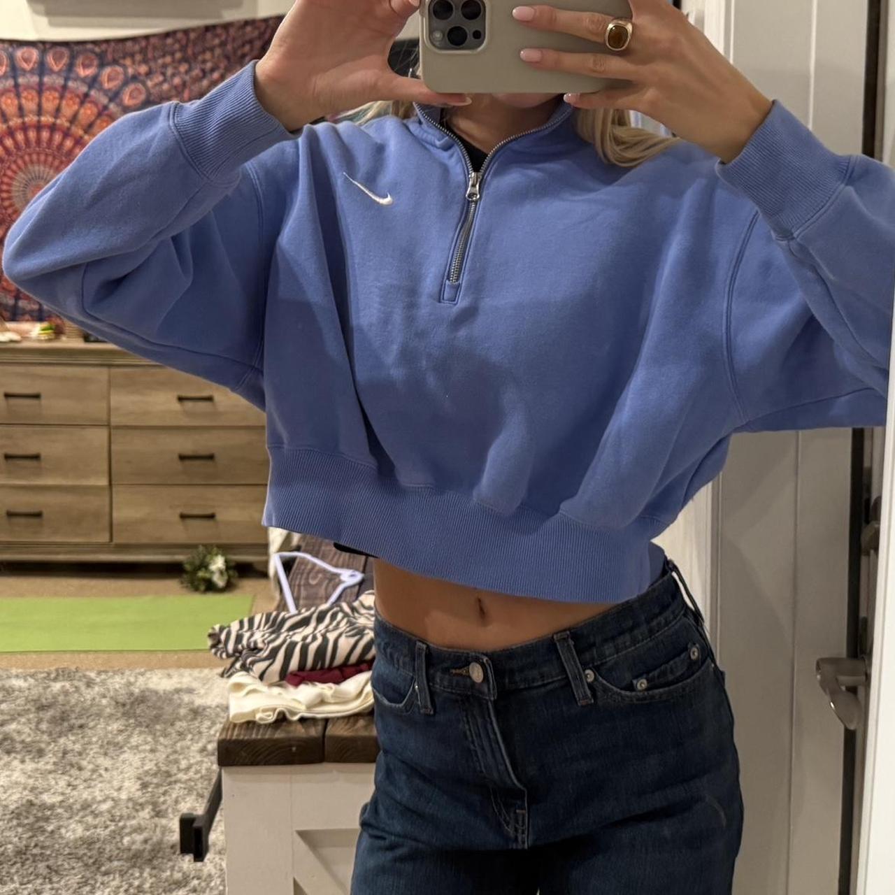 nike cropped quarter zip