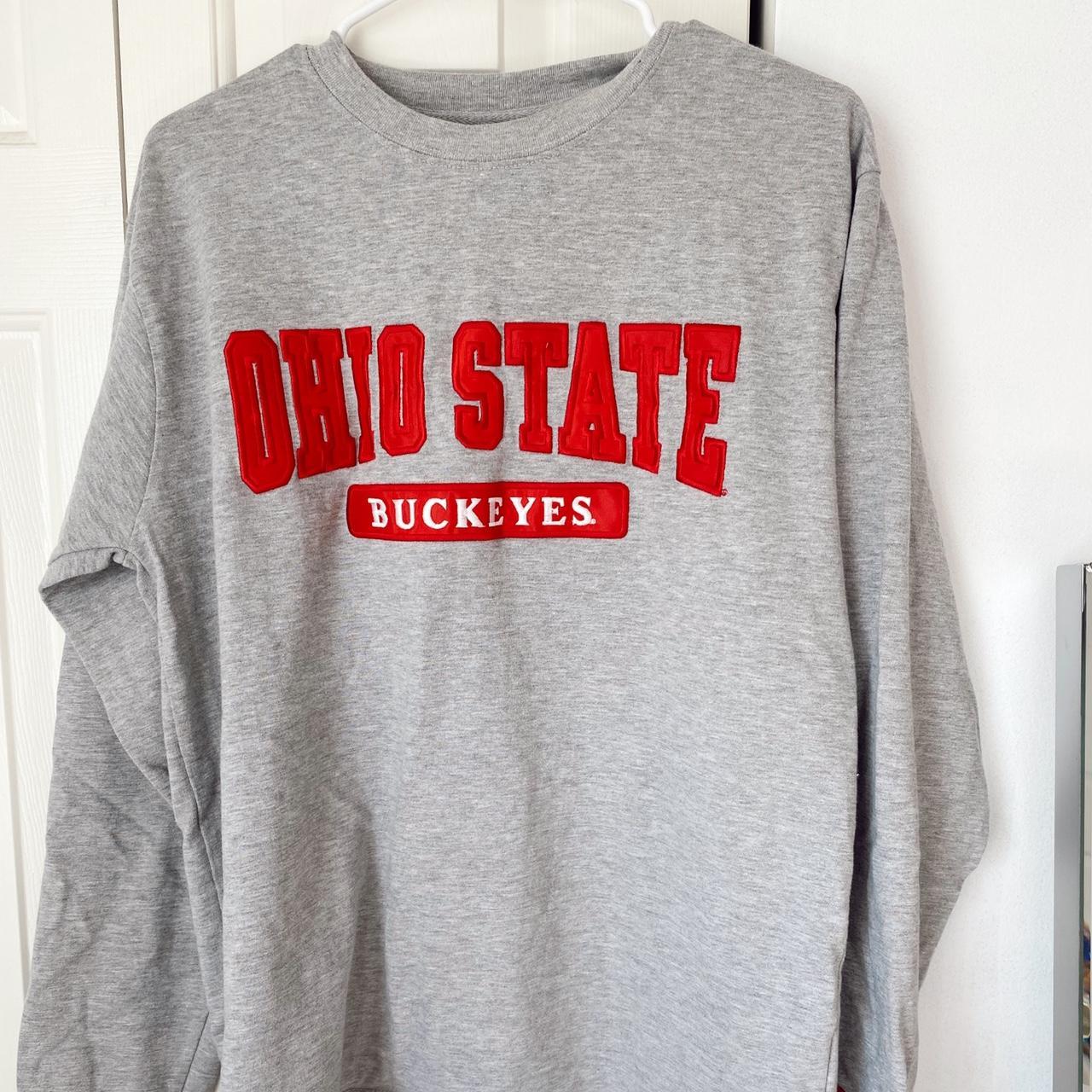 vintage ohio state long sleeve size medium but fits... - Depop