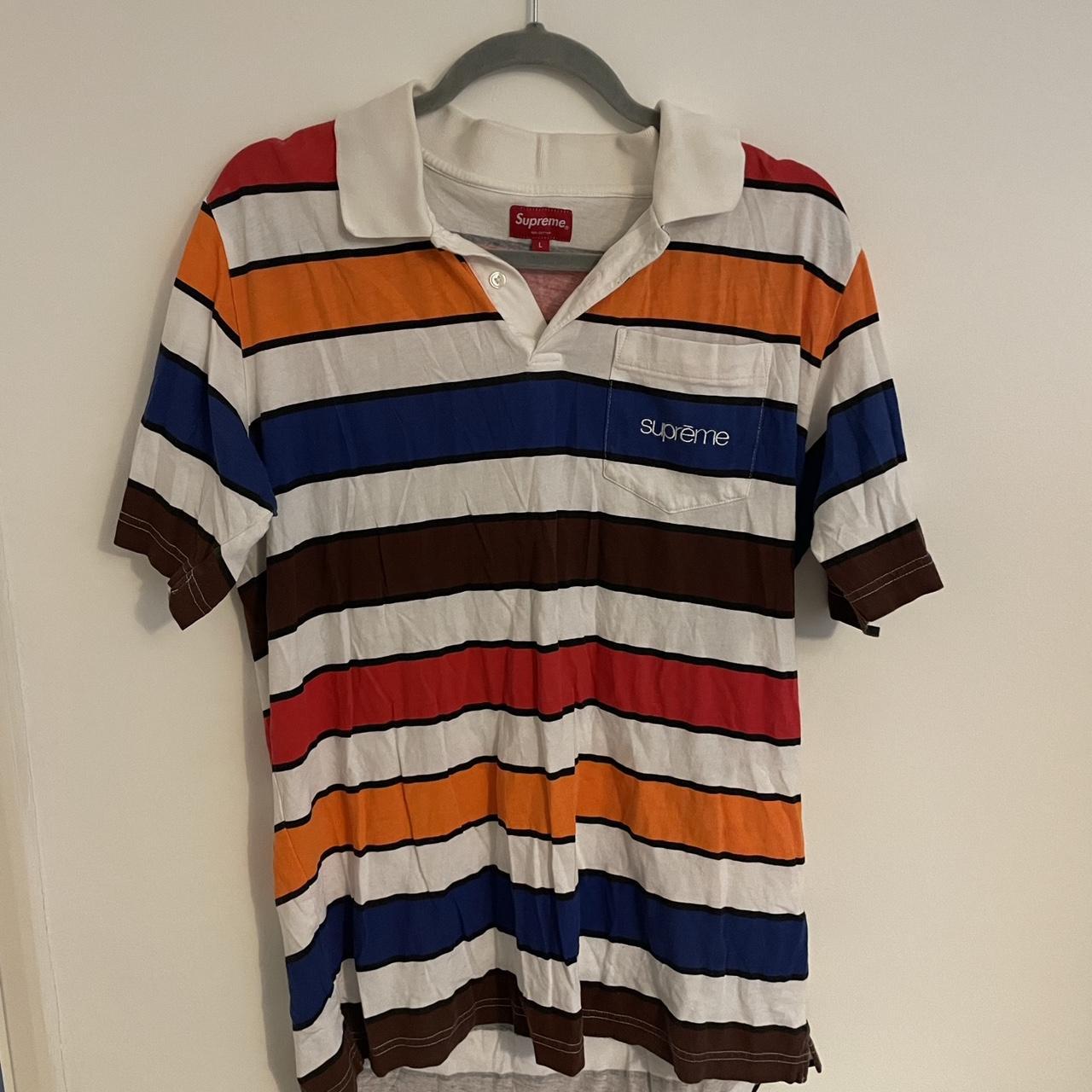 Supreme Striped Polo Shirt Worn once great