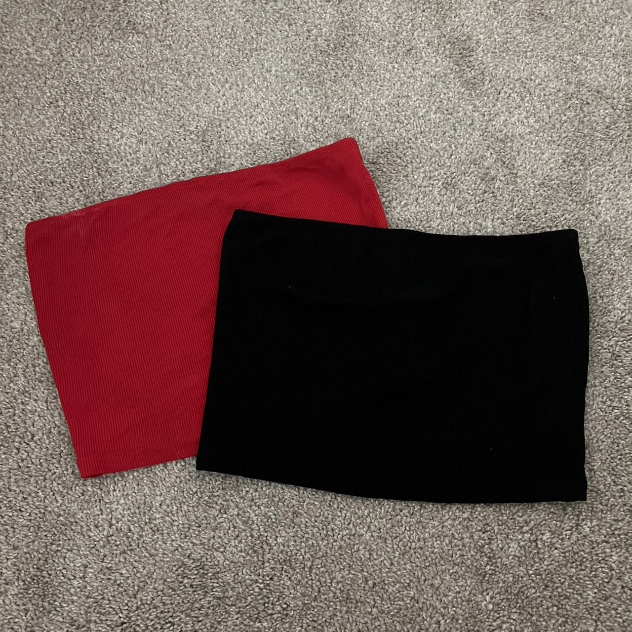 SHEIN Women's Black and Red Crop-top | Depop