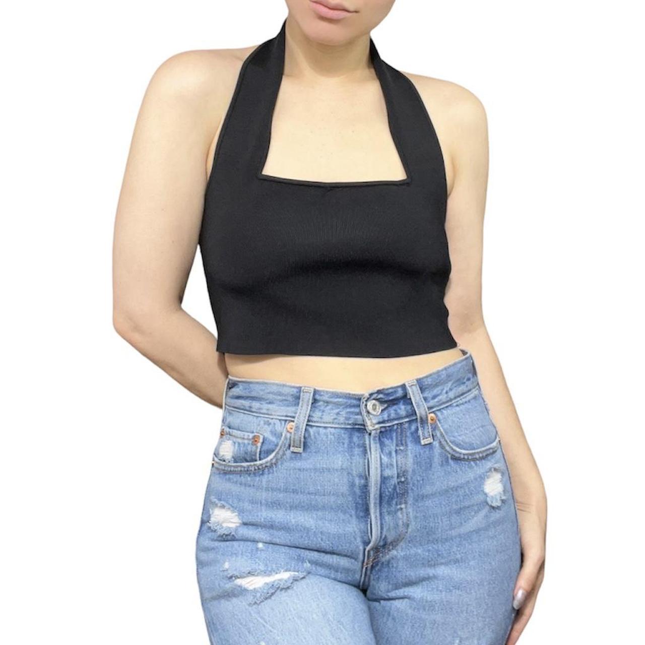 Zara Women's Black Croptop Depop