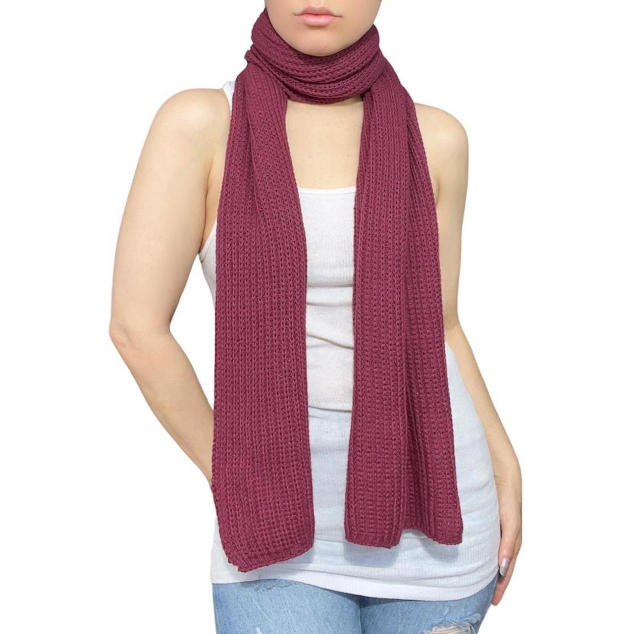 American Apparel Women's Burgundy and Red Scarf-wraps