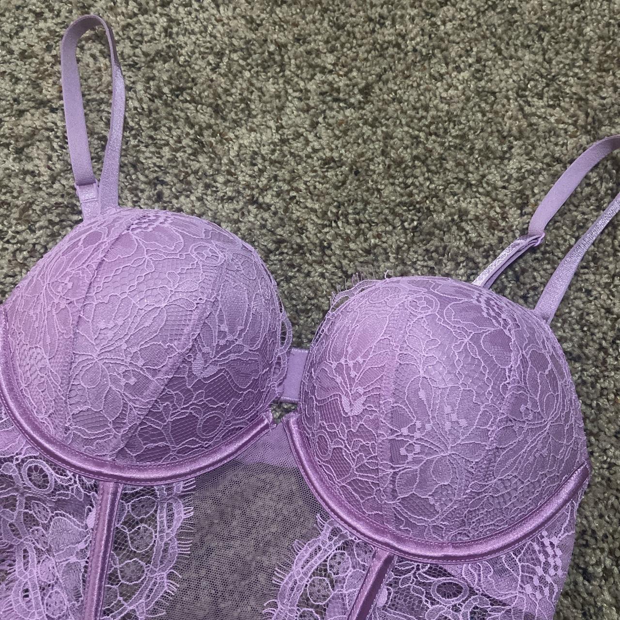 Victorias Secret Waist Cincher Panties Bikini Purple - Depop