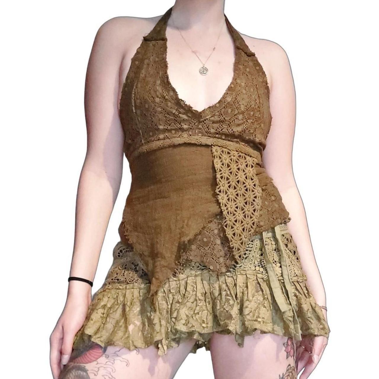 Handmade hippie bohemian psy rave asymmetric hanky... Depop