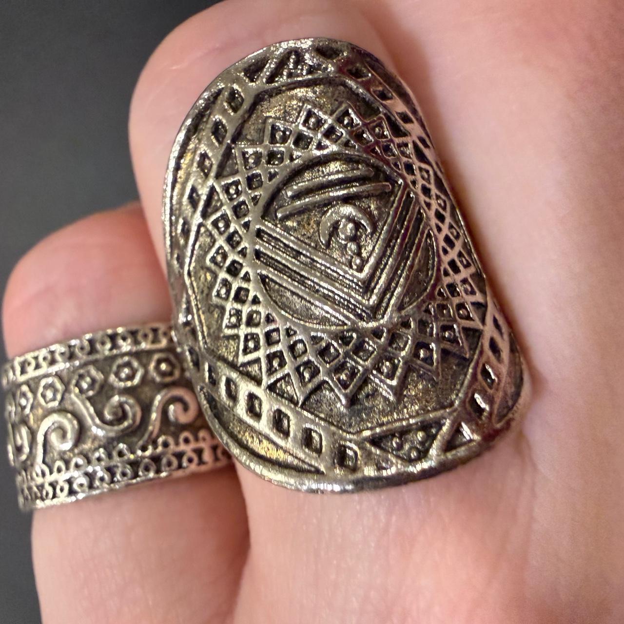 Women's Ring - Silver – chunky silver ring stack … - image 2