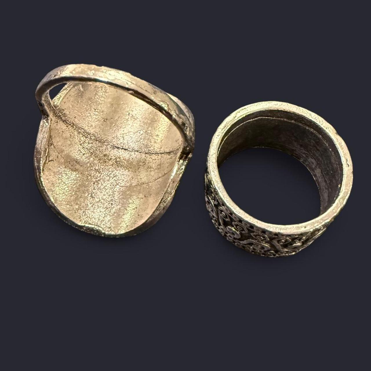 Women's Ring - Silver – chunky silver ring stack … - image 3