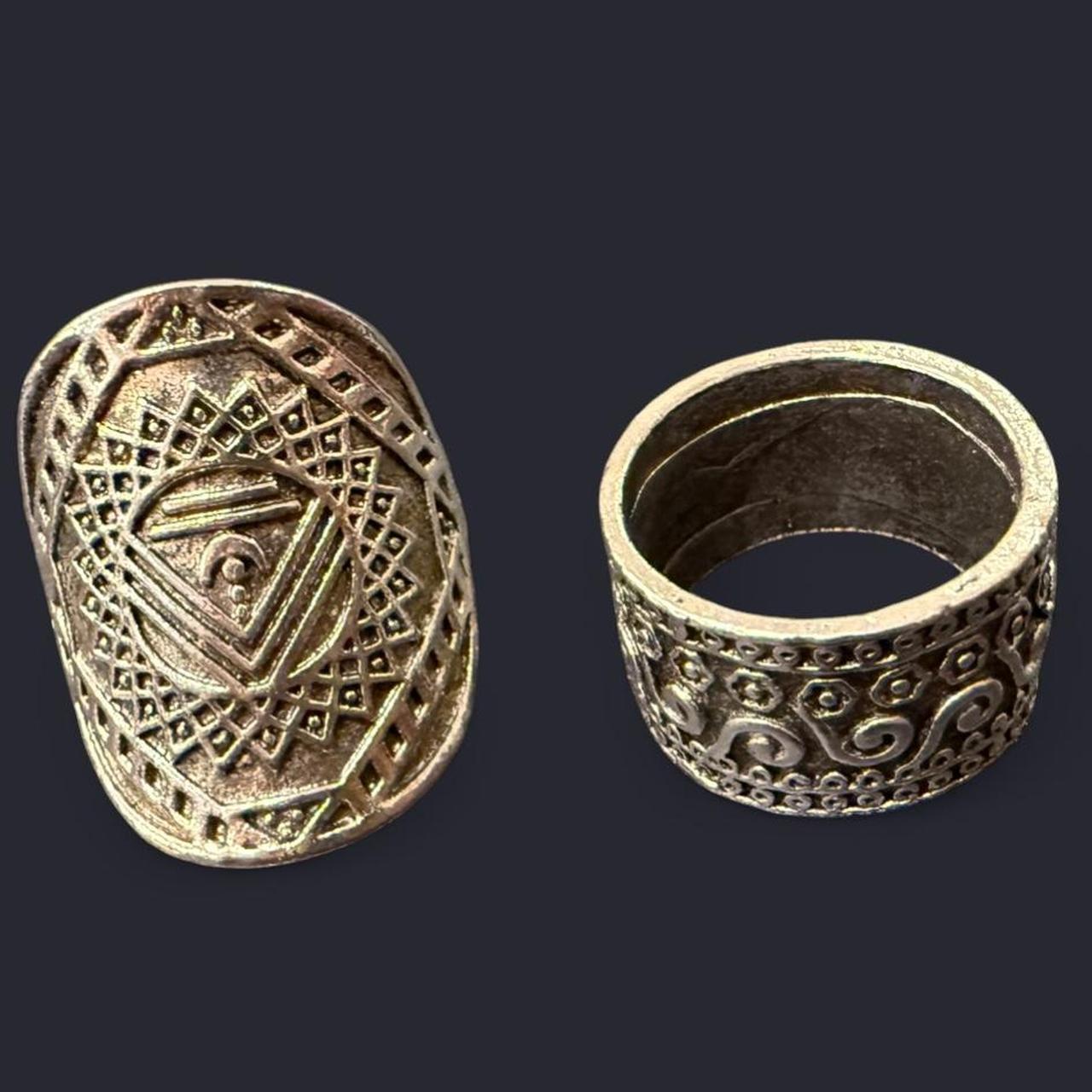 Women's Ring - Silver – chunky silver ring stack … - image 4