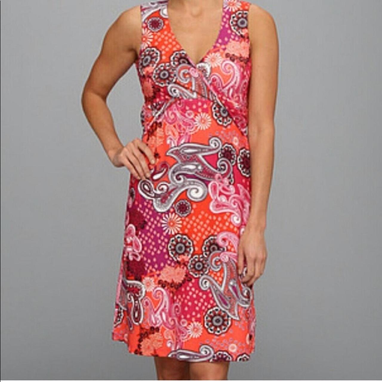 Prana Twist top dress in Berry Garden print Twist