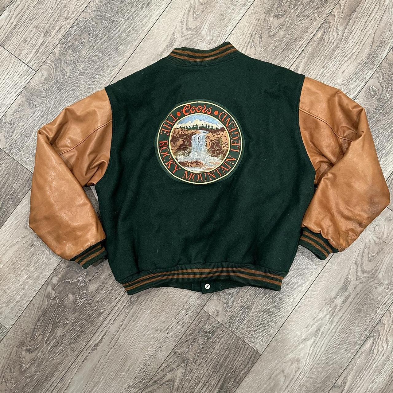 VINTAGE COORS BEER VARSITY BOMBER JACKET Jacket... Depop