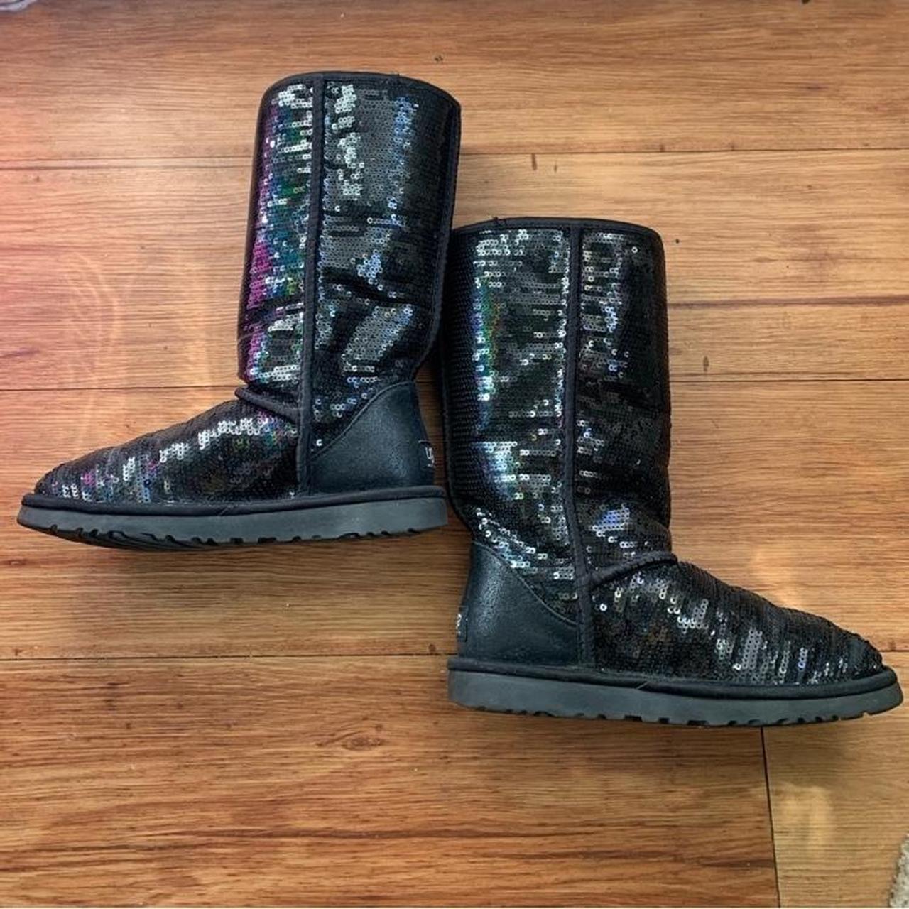 Ugg black outlet glitter boots