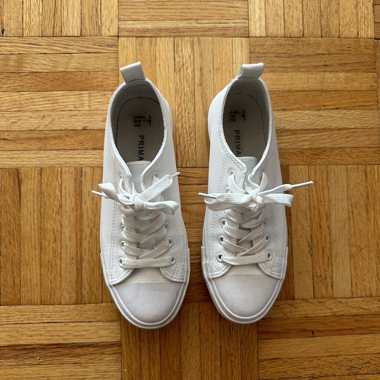 White Trainers Primark White Shoes Womens White Primark Sneakers, Size  Lightly Worn But Depop